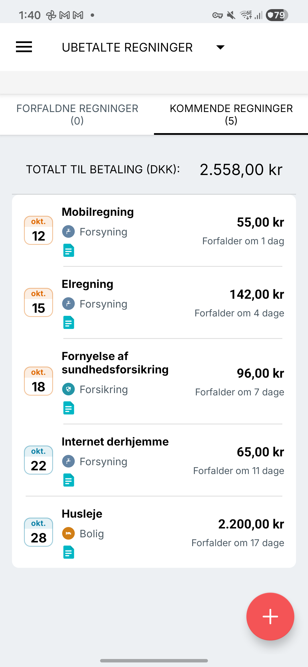 Expense IQ-regningspåmindelser