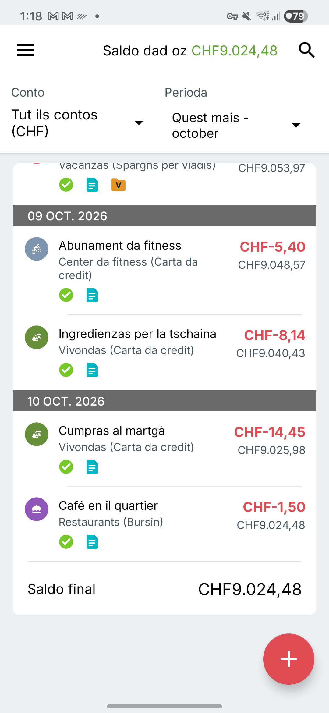 Maletg da transacziuns Expense IQ